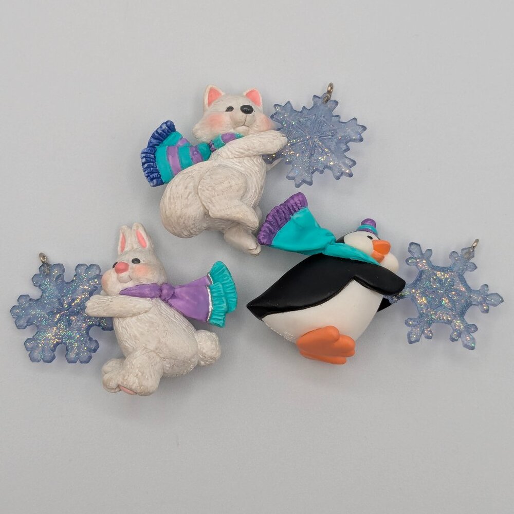 Hallmark Keepsake Woodland Frolic 2002, Set of 3 Vintage Christmas Ornaments